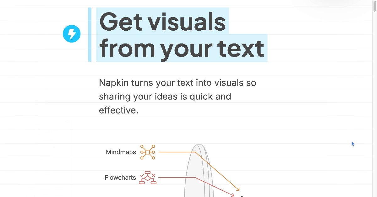 Capture d ecran de Napkin AI