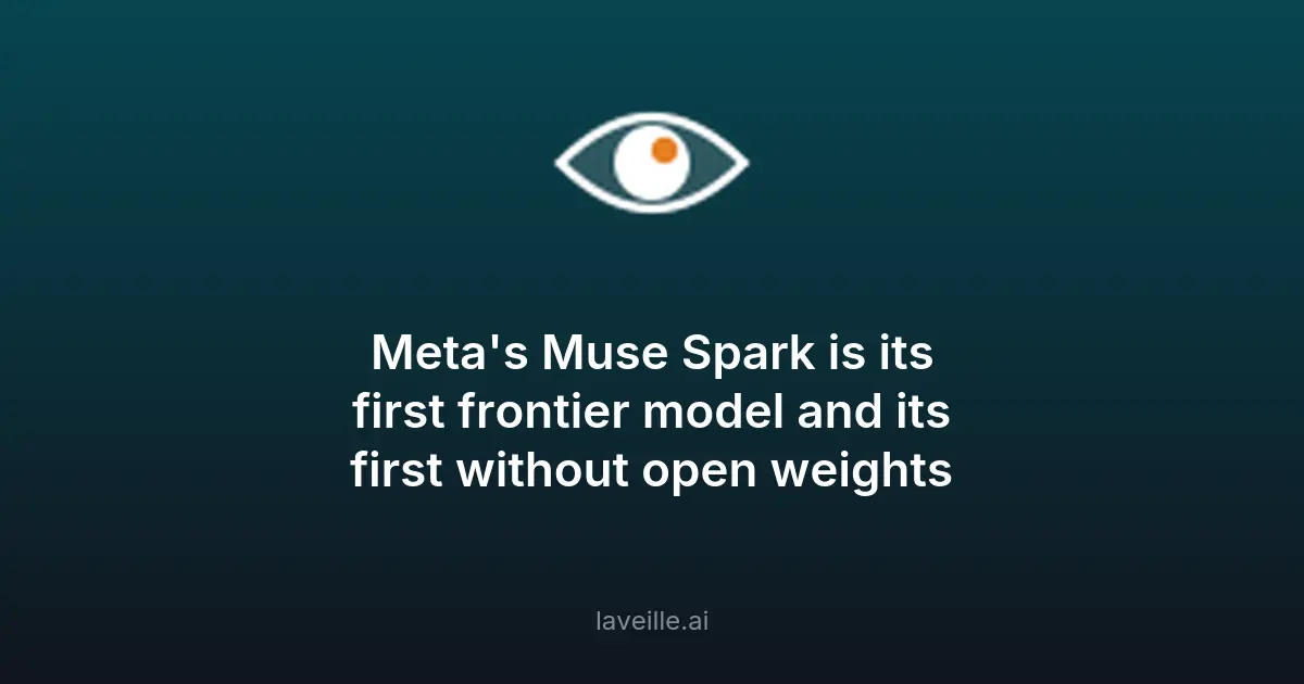 Meta lance Muse Spark, son premier modèle d'IA sans poids ouverts