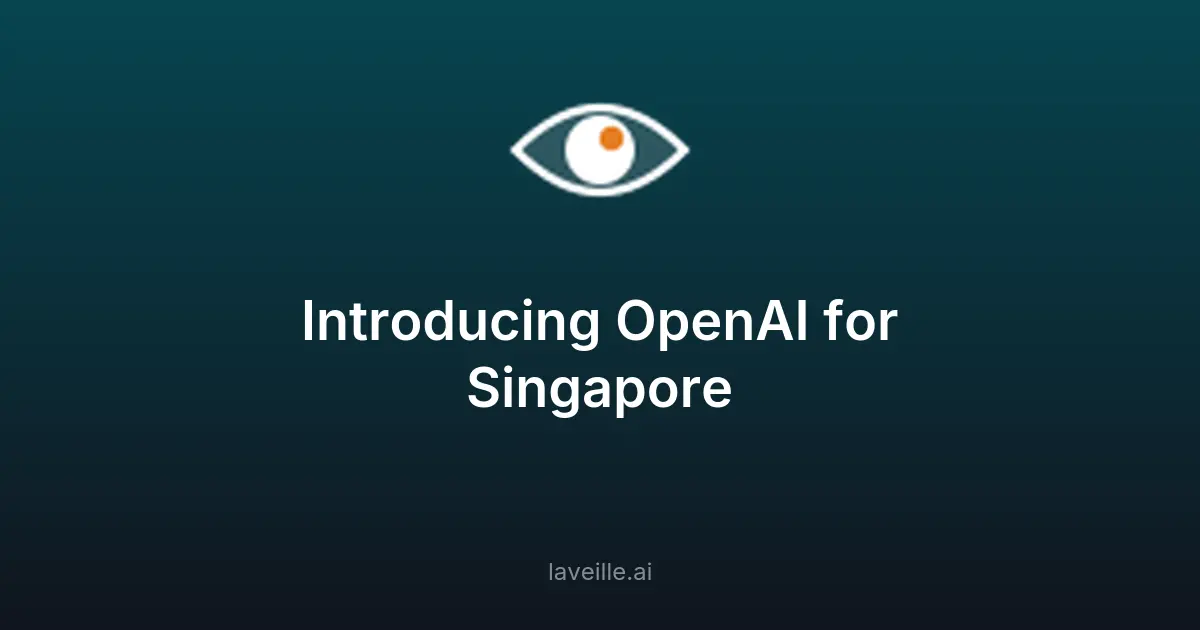 OpenAI lance un partenariat IA à Singapour