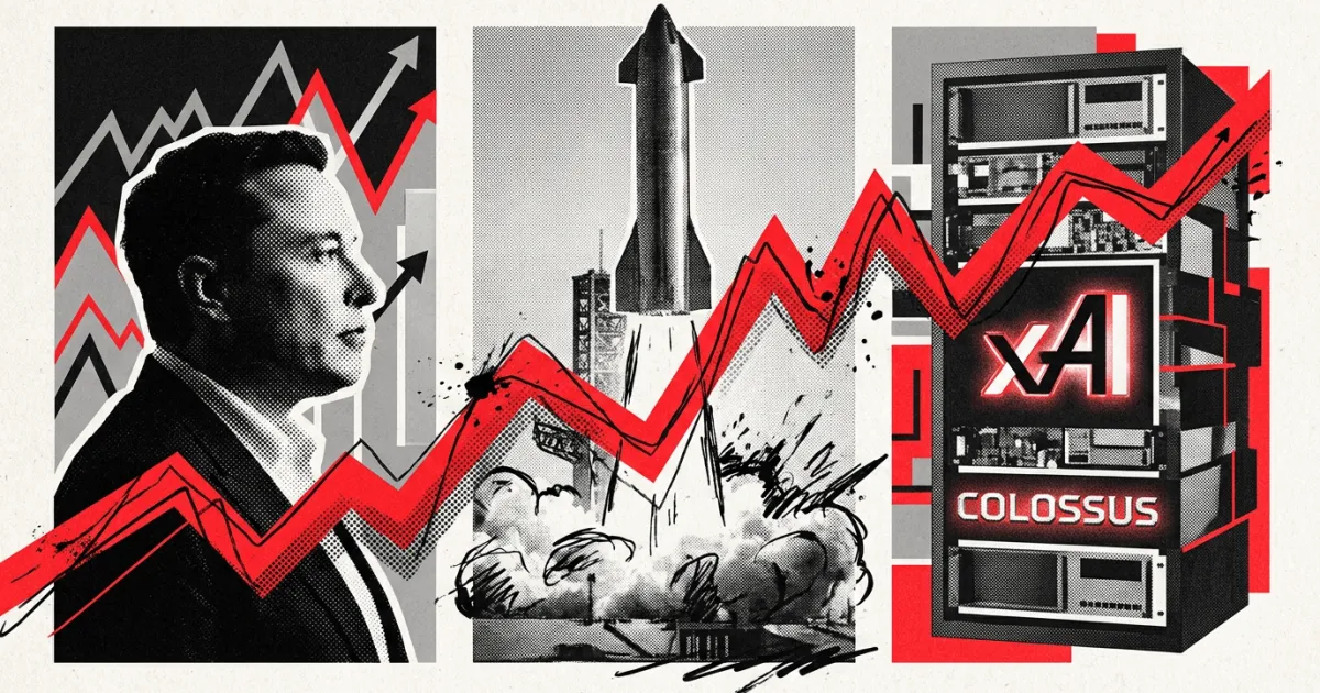 SpaceX : pertes colossales en IA et objectif de 2 000 milliards $