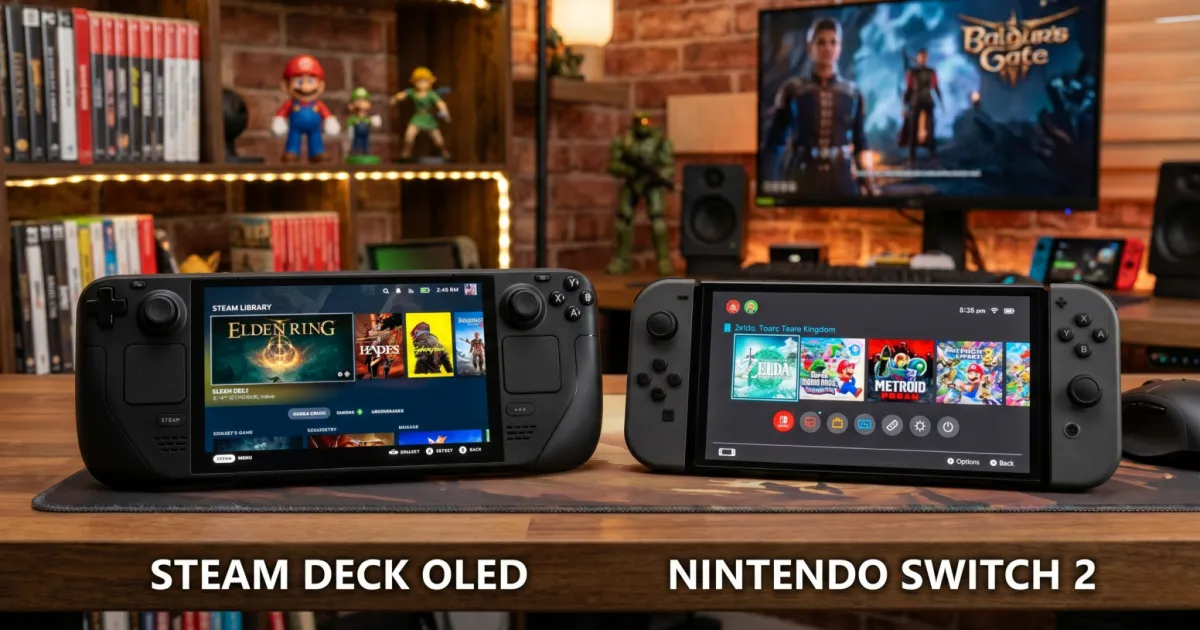 Switch 2 vs Steam Deck OLED : le duel 2026