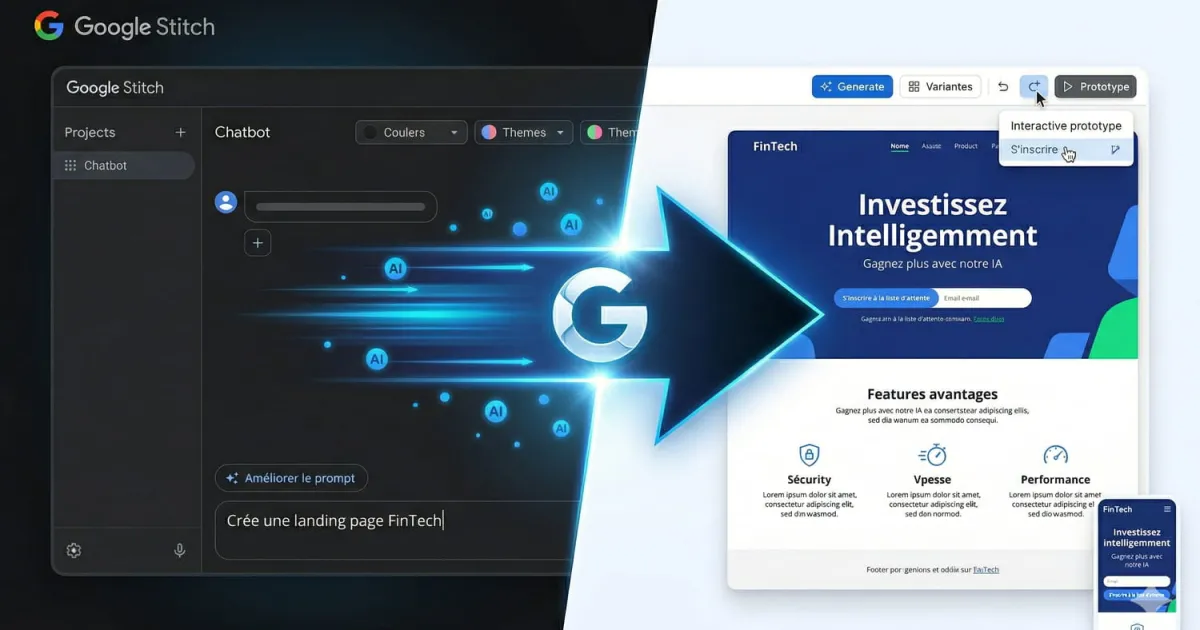 Créer des interfaces UX/UI rapidement avec Google Stitch